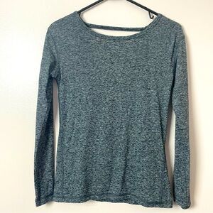 Z by Zella Gray Long Sleeve Open Back Top – XS